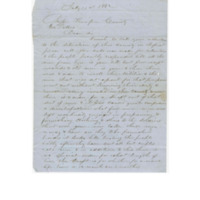 Letter from D. A. Clark to Mississippi Governor John J. Pettus; July 31, 1862